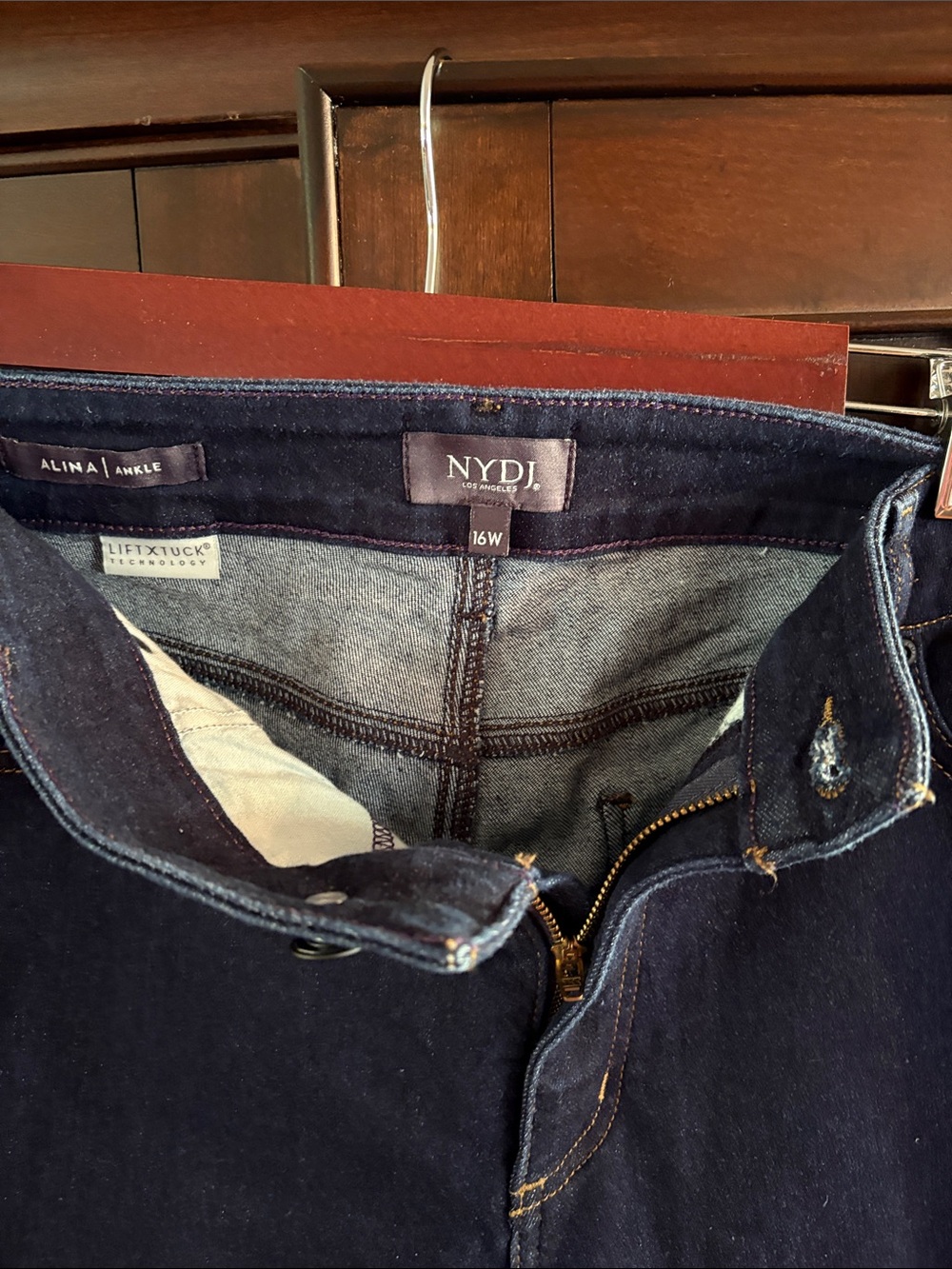 NYDJ Alina Slim Jeans in Dark Indigo Blue